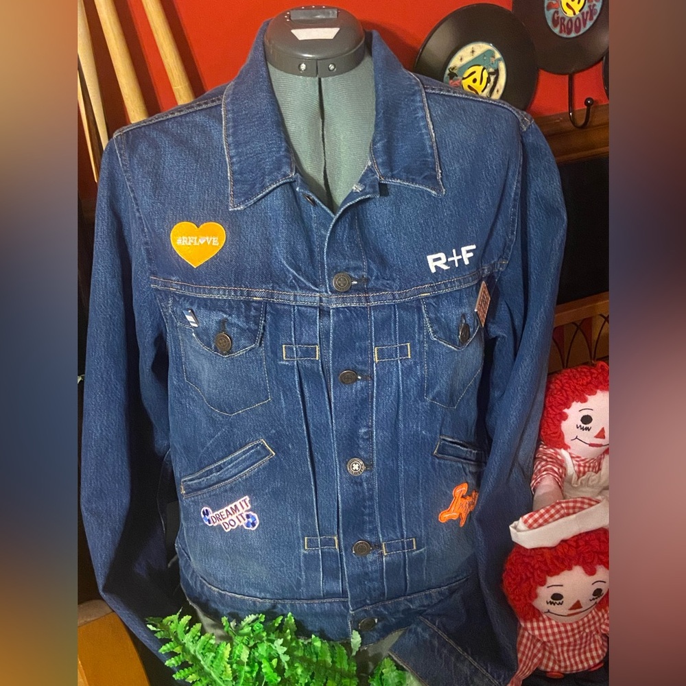 Imogene and Willie Special Edition Rodan + Fields denim button up jacket.